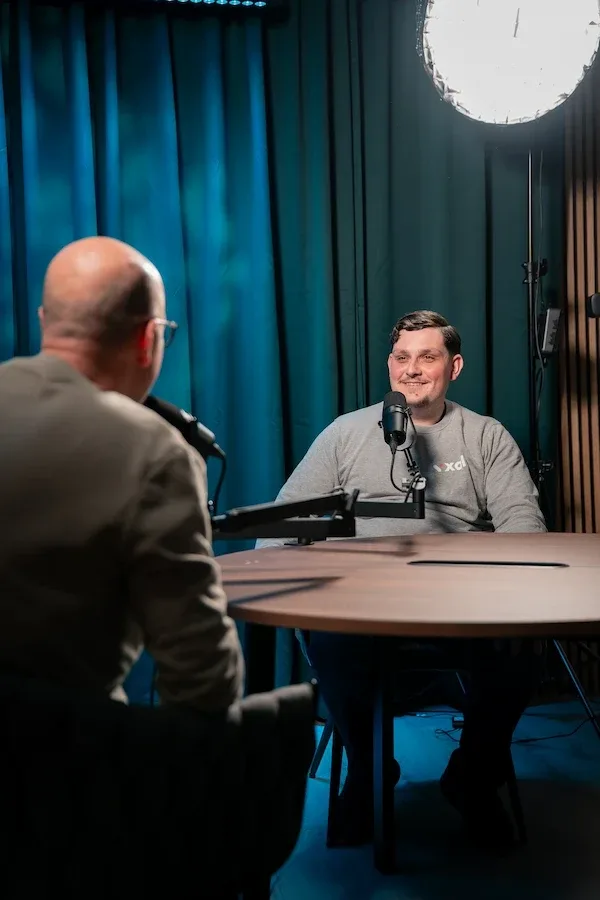 Tournage d'un podcast professionnelle avec l'équipe Edirex